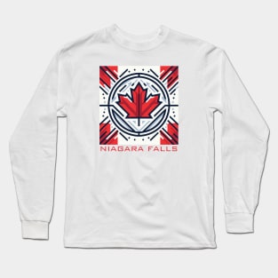 Niagara Falls Canada Flag Long Sleeve T-Shirt